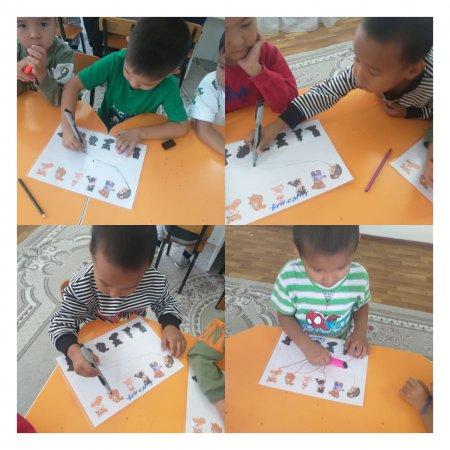 Ойын: "Көлеңкесін тап"   "Қарлығаш" ересек жас топ